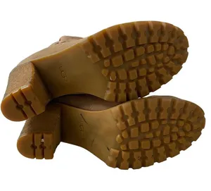 UGG Authentic Calynda Tan Mid Ankle Lace Up High Heel Boots Genuine Leather thumbnail 13