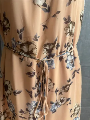 Pinkblush Peach Floral Halter Midi Dress thumbnail 5