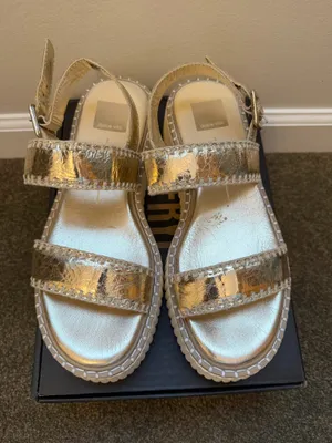 Dolce Vita Shimmery Gold Platform Sandals thumbnail 2