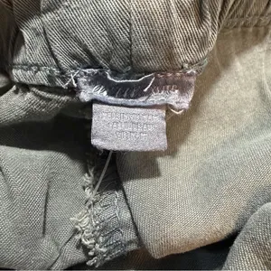 Aerie Lyocell Paperbag Wide Leg Pants XL Olive Green Pull On NWT thumbnail 5