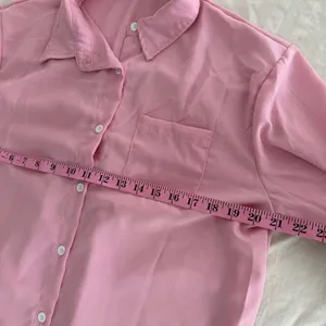 Women's Long Sleeve Button Up Blouse Pink Mauve Color Size S #260494 thumbnail 4