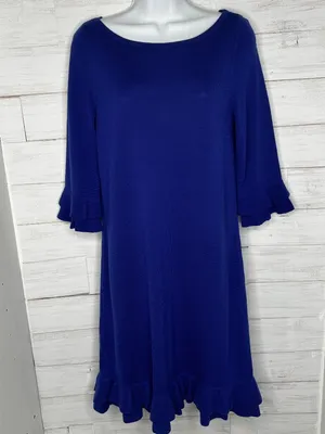 Lilly Pulitzer Helena Merino Wool Ruffle Sweater Dress Size Medium thumbnail 3