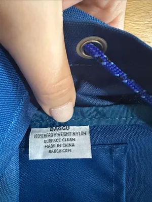 Baggu Blue Drawstring Backpack thumbnail 5