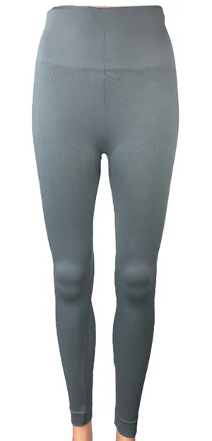 Set Active Women's Gray Blue Mid Rise Athletic Workout Yoga Leggings Pants XS thumbnail 1
