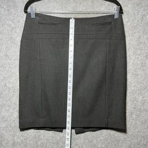Express Womens Gray Pinstripe‎ Pencil Skirt Size 6 Career Office Stretch Lined thumbnail 4