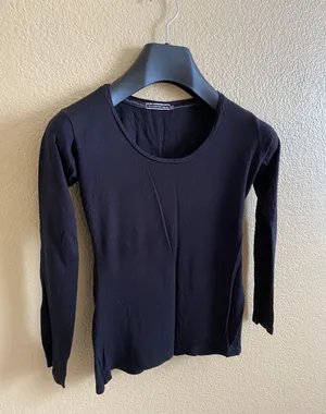 Black Sheer Full Sleeve Top Size XS thumbnail 3
