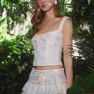 Free People Avec Les Filles Lace Ruffled Skirt thumbnail 2
