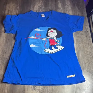 Loud A Lot Blue Wonder Woman Graphic Short Sleeve Tee thumbnail 1