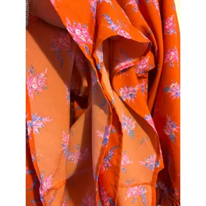 ASOS DESIGN Mini Romper‎ Womens Size 6 Orange Pink Floral Crochet Lace V-Neck thumbnail 7