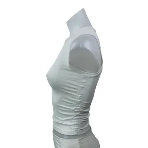 Lululemon Women's White Sleeveless Crew Neck Crop Yoga Athletic Tank Top Size S thumbnail 2