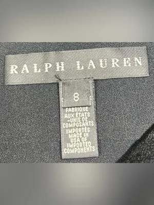 Ralph Lauren Black Label Size 8 Gold Beaded Black Long Sleeve Top thumbnail 2