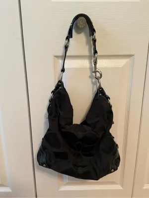 Y2K Coach Carly Bag in Black Signature Canvas thumbnail 3