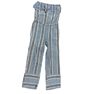 Lemlem Kesiti Strapless Jumpsuit blue‎ print ruffle top sz small thumbnail 2