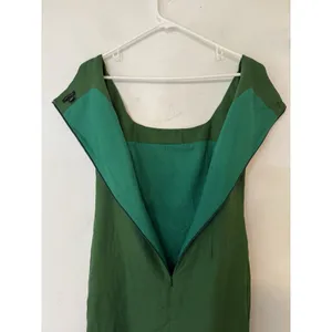 Ann Taylor Green Square Neck Linen Blend Midi Dress Size 2 thumbnail 3