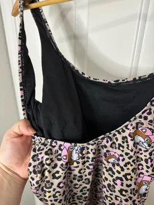 Buccees Tan Pink Cheetah Print Beaver Logo All Over One Piece Swimsuit XS Texas thumbnail 7