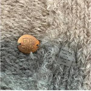 FP‎ One Free People Oversized Knit Drape Collar Poncho Cape XS/S Gray thumbnail 4