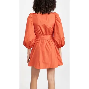 Cinq à Sept Delilah Mini‎ Dress Size 4 Fire Coral Fit and Flare Designer Party thumbnail 14