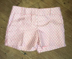 Loft pink vintage inspired brocade flat front size 0 shorts thumbnail 1