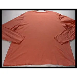 Carhartt Long Sleeve V-Neck Graphic‎ T-Shirt Women XXL Coral Studded Logo Casual thumbnail 7