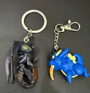 Funko Pocket Pop Dragon & Dragon and Beasties Dragon Keychains thumbnail 1