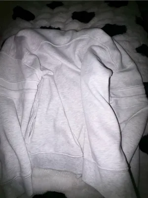 Danskin Light Gray Pullover Hoodie Sweater thumbnail 2