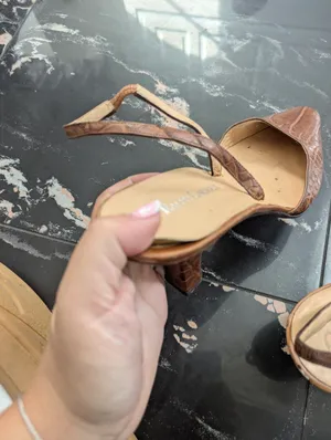 Vintage Ralph Lauren Brown Crocodile Leather Slingback Heels Size 8 thumbnail 8
