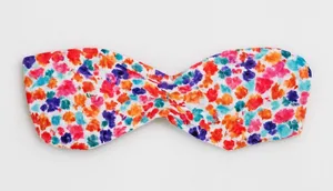 🔴 PINK Victoria’s Secret Floral Bandeau Top | Size M thumbnail 1