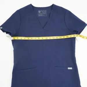 FIGS Casma Scrub Top Navy Blue V-Neck Two Pocket Technical Collection‎ XS thumbnail 3