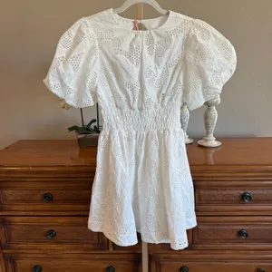BTB Los Angeles Becca White Eyelet Mini Dress XS NWT thumbnail 4