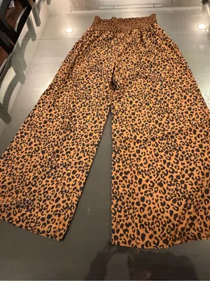 Source Unknown Leopard Print Pants - Brown & Black thumbnail 1