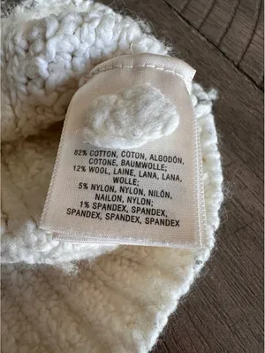 Anthropologie Moth Wool Blend Cream & Silver Knit Sweater Women’s Medium thumbnail 8