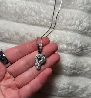EP Jewels P Initial Necklace Silver thumbnail 1