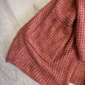 American Eagle Rust Waffle Knit Cardigan Sweater thumbnail 2
