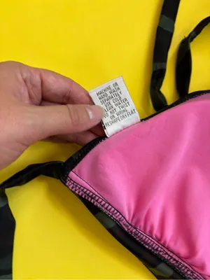 Y2K Camo Pink Triangle Bikini Crop Top Green Size 10 thumbnail 9
