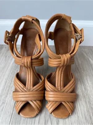 Tory Burch Strappy Leather High Heel Sandals thumbnail 5
