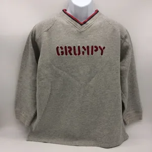 Disney Unisex Grumpy Gray w/Red/Black Trim Ribbed Textured Sweatshirt-Size Small thumbnail 1
