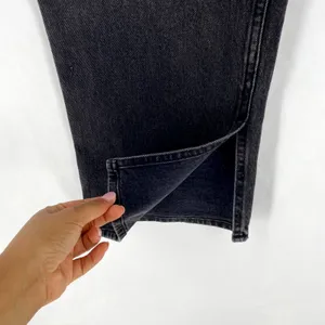 Abercrombie & Fitch Curve Love High Rise 90s Straight Jeans‎ Womens 32 Black thumbnail 5