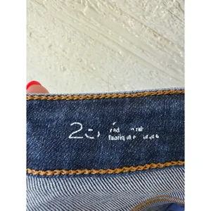 Pilcro and the Letterpress Anthropologie High Rise Straight Leg Raw Hem Jeans Dark Wash Blue Size 26 thumbnail 6