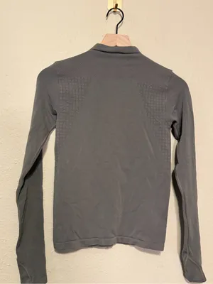Lululemon Lab Seamless Wool Blend Long Sleeve Shirt Top Size 4 Green thumbnail 6