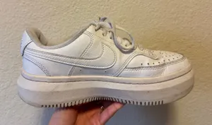 Nike Court Vision Alta Platform Sneakers White Women’s Size 7 thumbnail 1