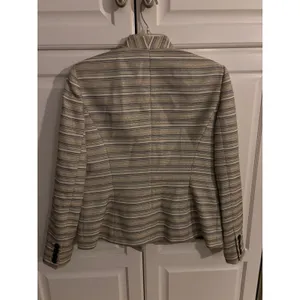 Jones New York Suit Blazer Womens 6 Gold Black Striped‎ Metallic Textured Jacket thumbnail 6