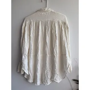 Free People Womens Ivory Rayon Cotton Gauze Oversized Button‎ Down Shirt XS 3332 thumbnail 4
