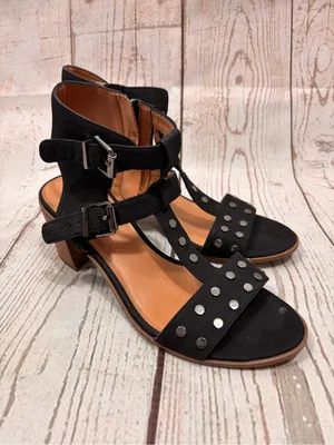 Franco Sarto Haven Studded Sandals Block Heel and Buckled Ankle Straps Sz 8 thumbnail 2