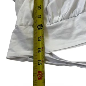 Live 4 Truth Womens XL White Puff Sleeve Wrap Tie Waist Crop Top | 0108 thumbnail 5