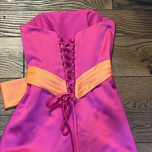 Alfred Angelo Pink and Orange strapless gown, size‎ 2 C30 thumbnail 6