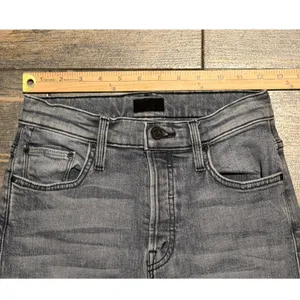Mother The Tomcat Ankle Fray Jeans Static Grey Straight Leg Button Fly Size 25 thumbnail 6