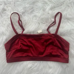 Aerie Satin Stretch Bandeau Sundried Size Small thumbnail 2