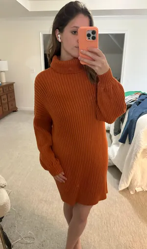 Orange Sweater Dress thumbnail 3