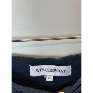 WeWoreWhat High Rise Flare Jeans Women 25 Navy Blue Stretch Denim Trousers 70s thumbnail 6