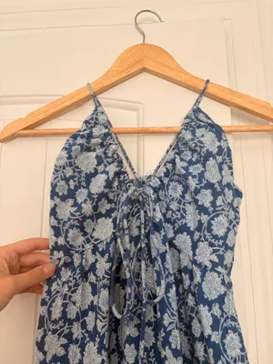 Sim & Sam blue floral maxi dress with adjustable straps  thumbnail 2